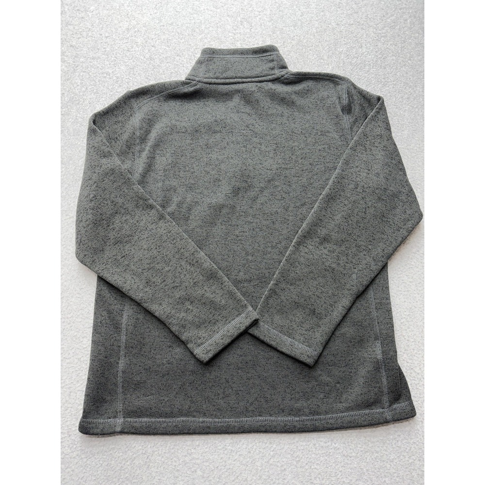 Eddie Bauer Pullover Mens Large Gray 1/4 Zip Fleece Mock Neck Hiking Sweater - Picture 11 of 12